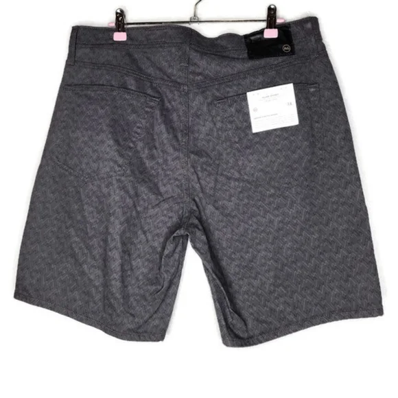 AG Men's Kline Jacquard Shorts in Chellberg Light Sterling Size 34 New With Tags